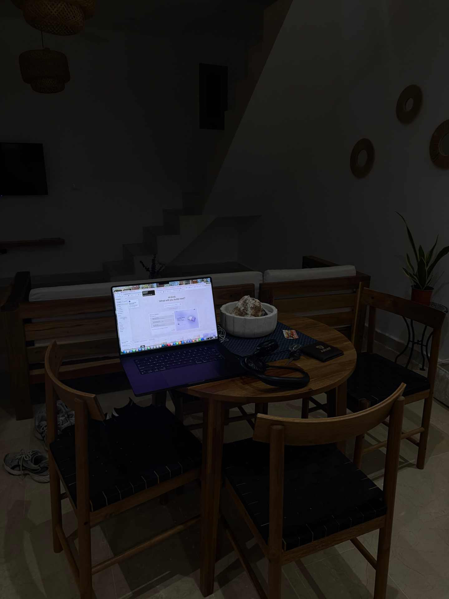 Emil working late on client stores
