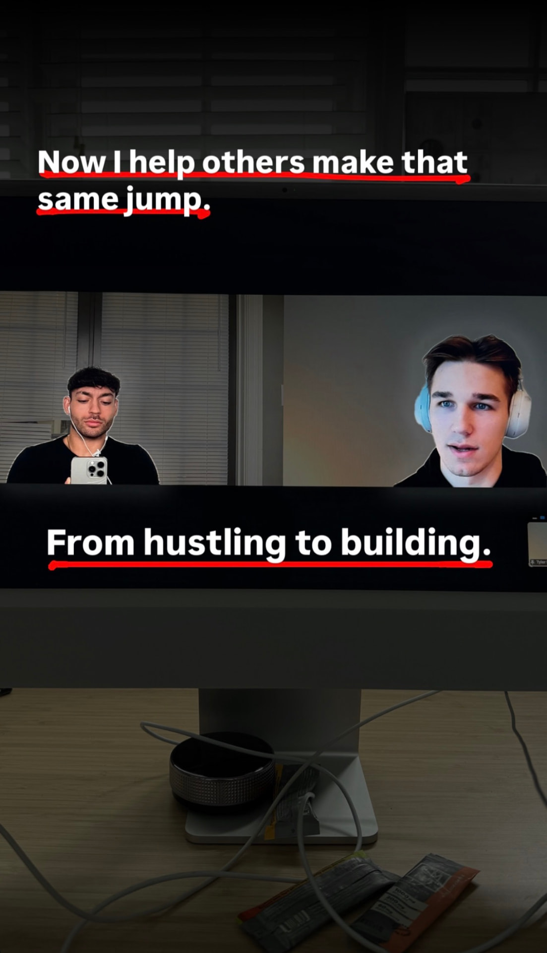 Emil on a one-on-one mentorship call